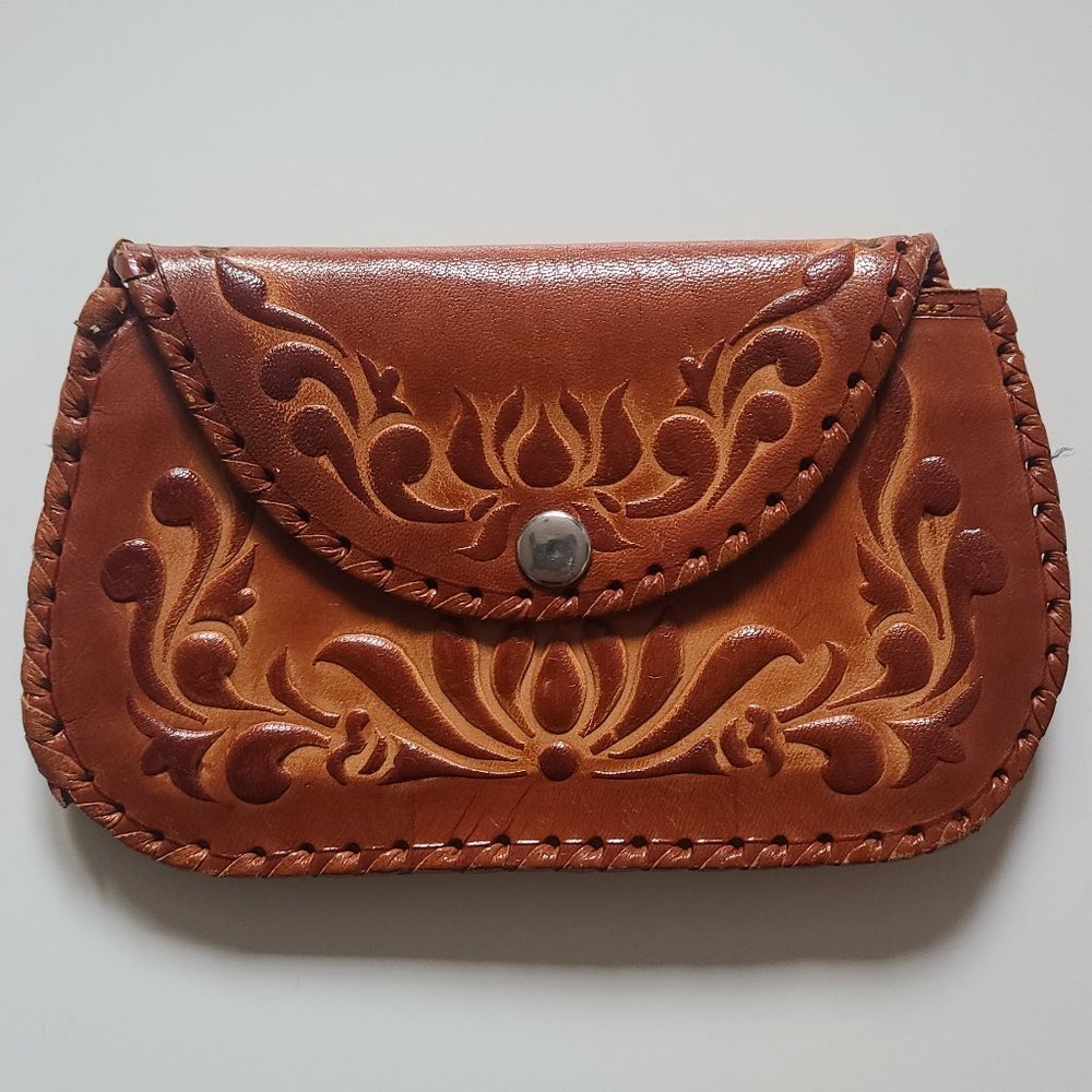 Vintage Tooled Leather Pouch